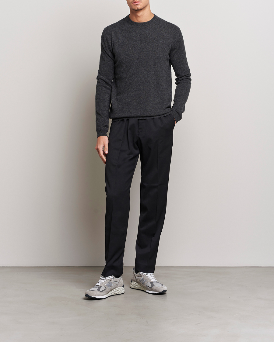 Heren | Truien | People's Republic of Cashmere | Cashmere Roundneck Dark Grey