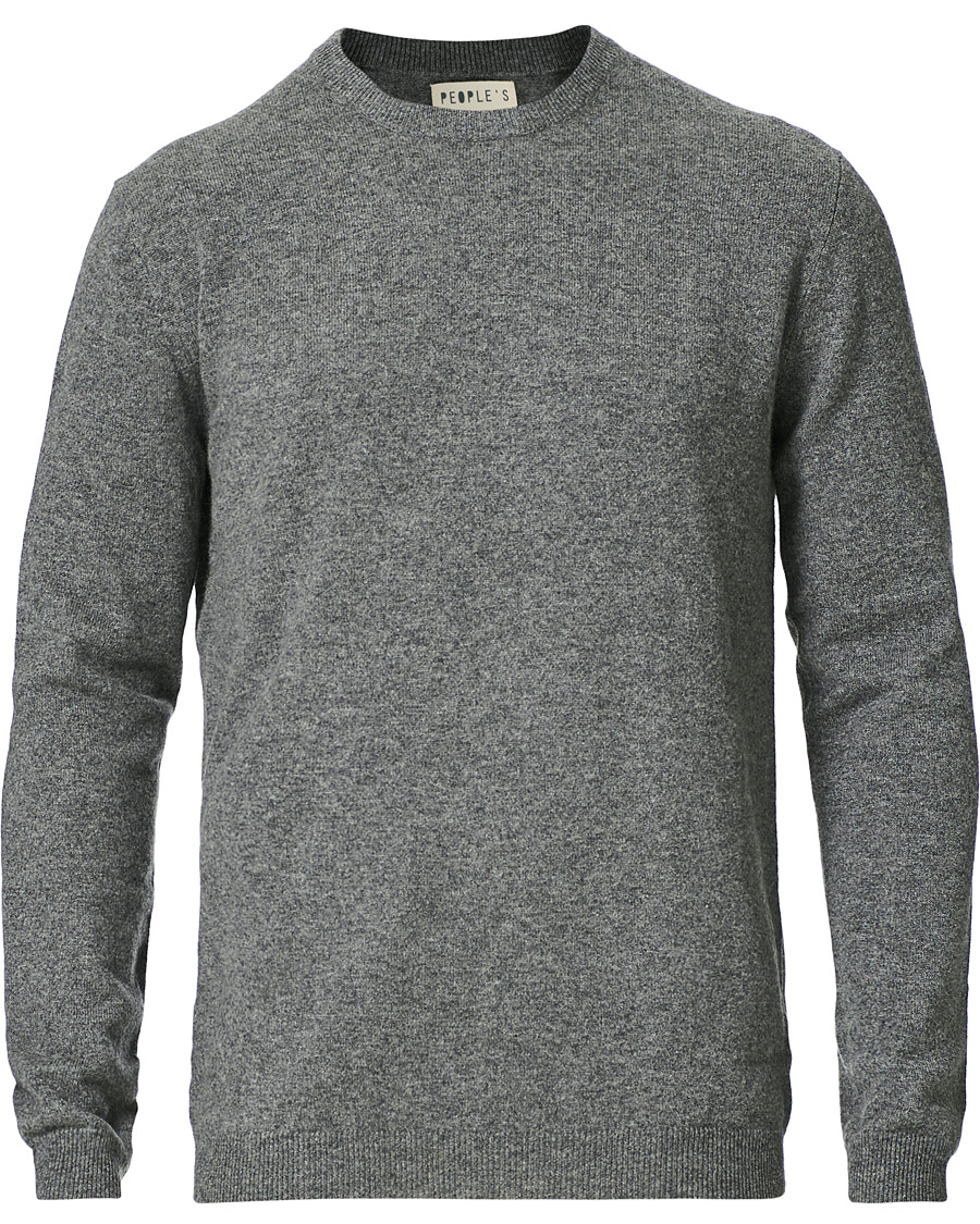Heren | Truien | People's Republic of Cashmere | Cashmere Roundneck Heather Grey