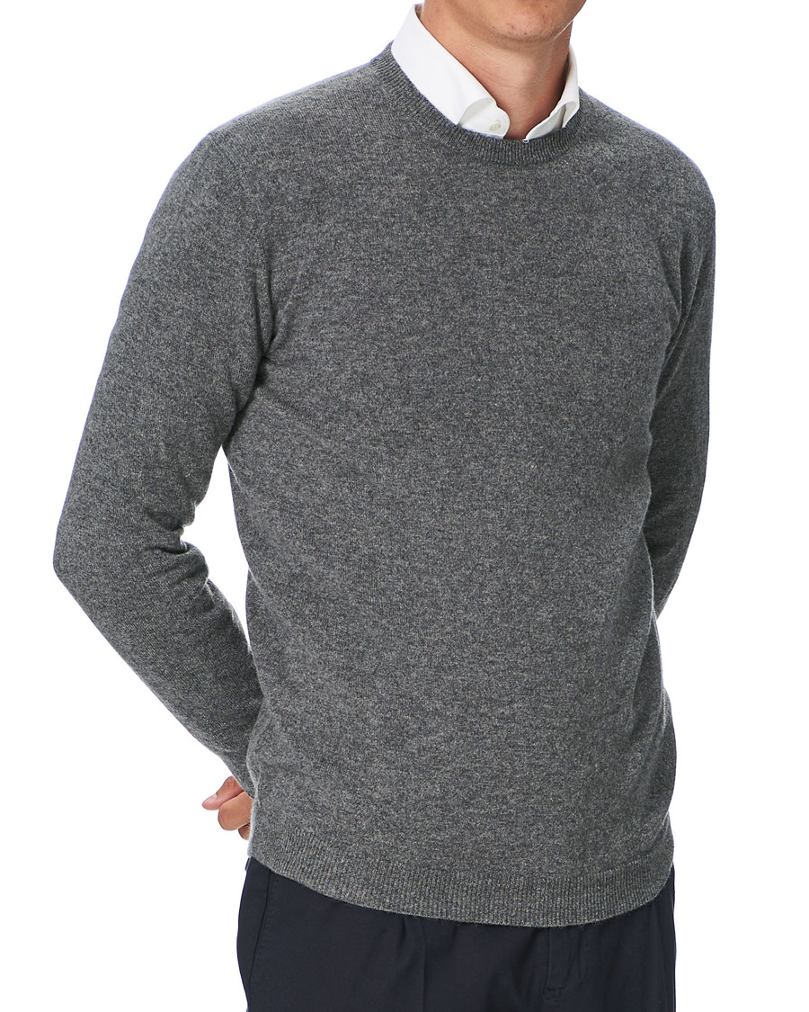 Heren | Truien | People's Republic of Cashmere | Cashmere Roundneck Heather Grey