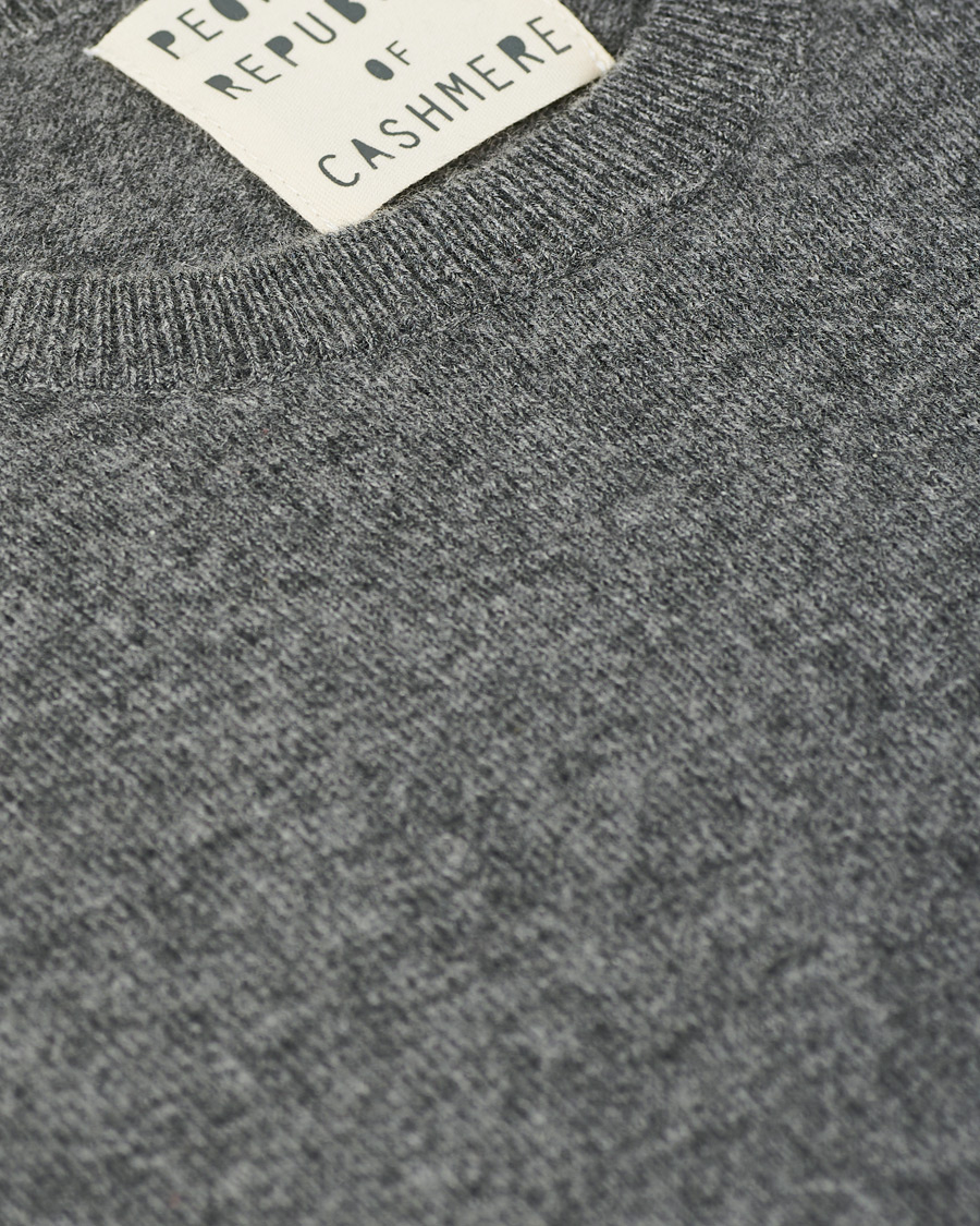 Heren | Truien | People's Republic of Cashmere | Cashmere Roundneck Heather Grey