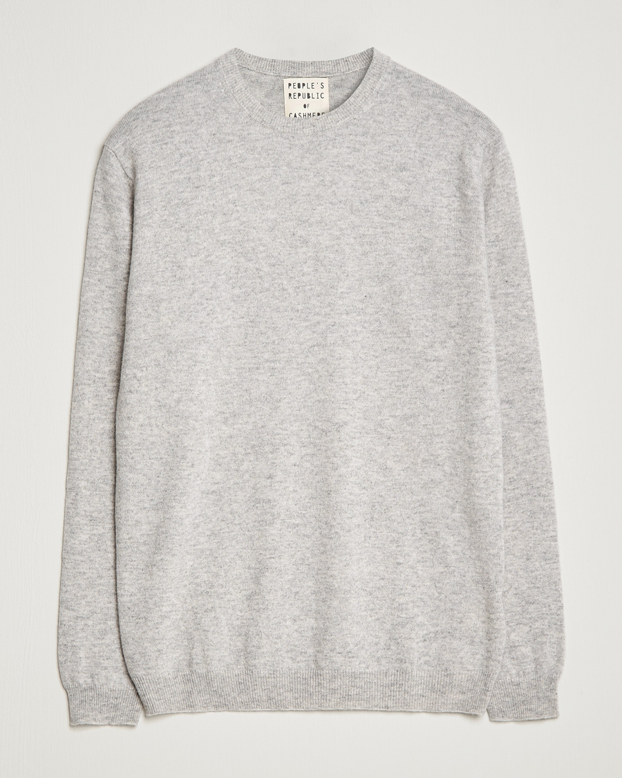 Heren | Truien | People's Republic of Cashmere | Cashmere Roundneck Ash Grey