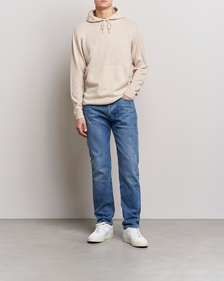 Heren | Truien | People's Republic of Cashmere | Cashmere Hoodie Oatmilk