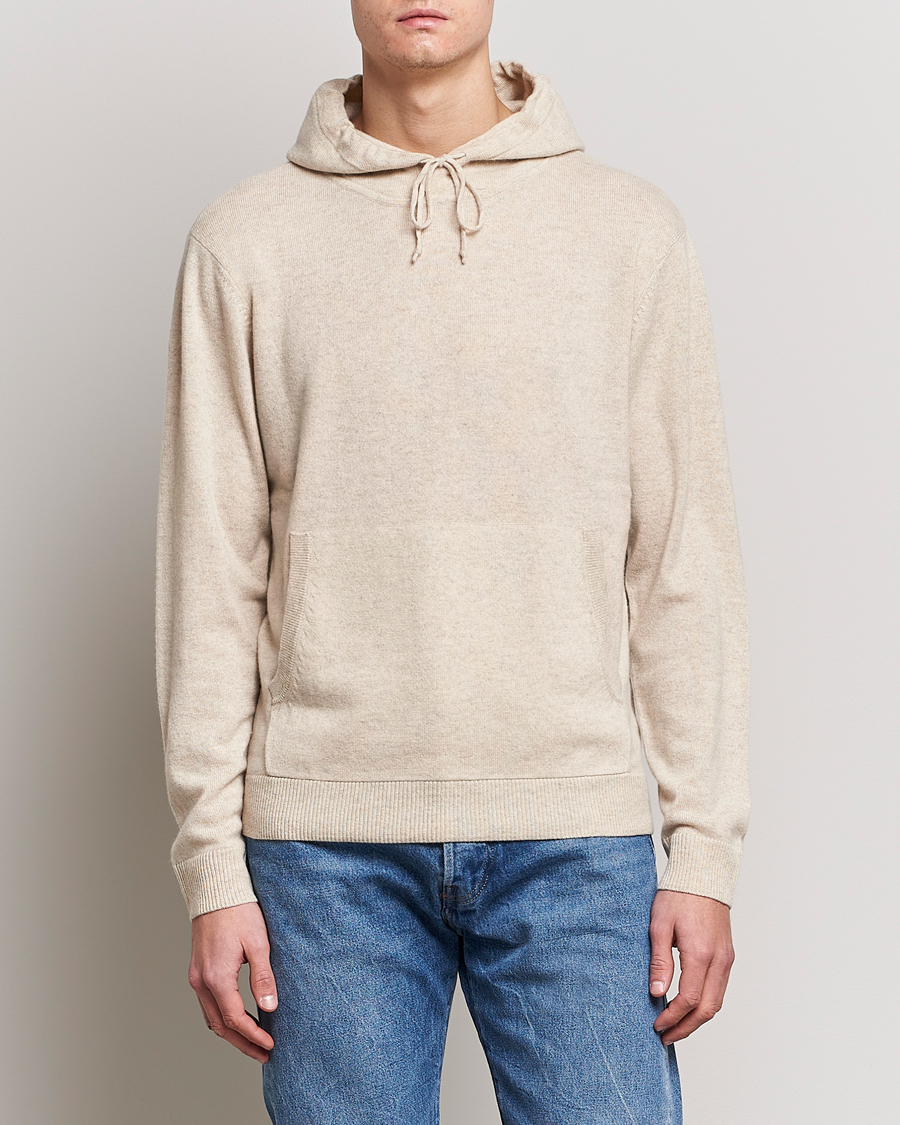 Heren | Truien | People's Republic of Cashmere | Cashmere Hoodie Oatmilk