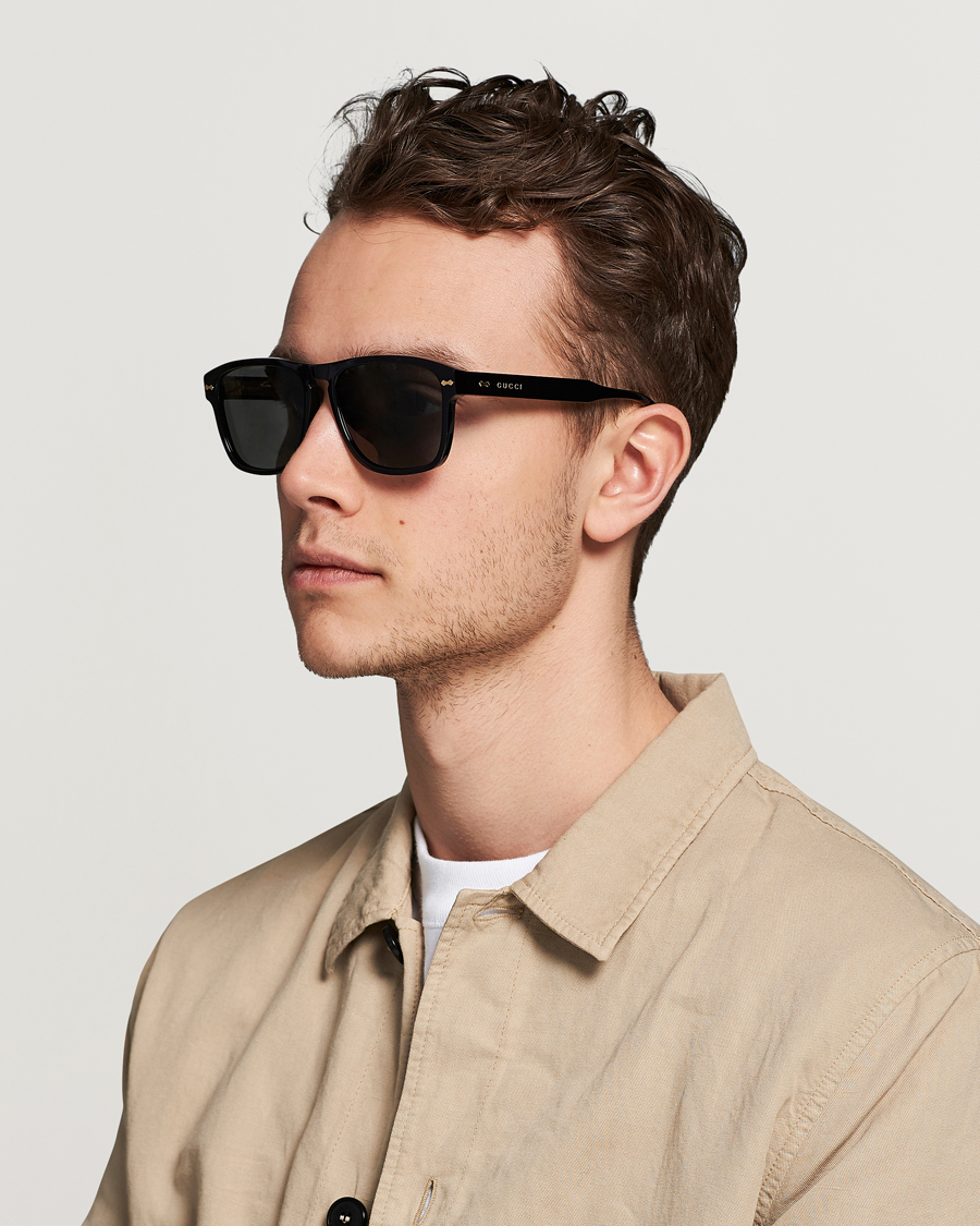 Heren | D-frame zonnebrillen | Gucci | GG0911S Sunglasses Black/Grey