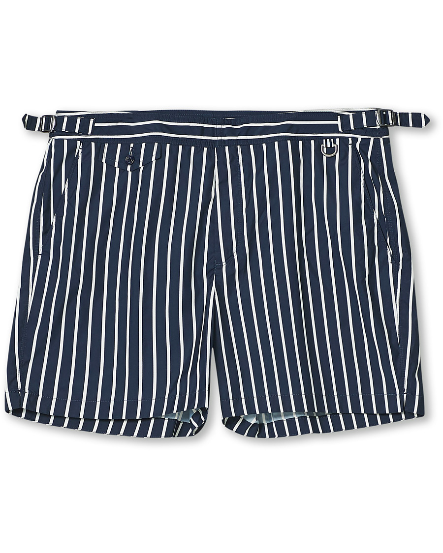 Heren | Zwembroek | Ralph Lauren Purple Label | Riviera Swim Trunks Navy/White