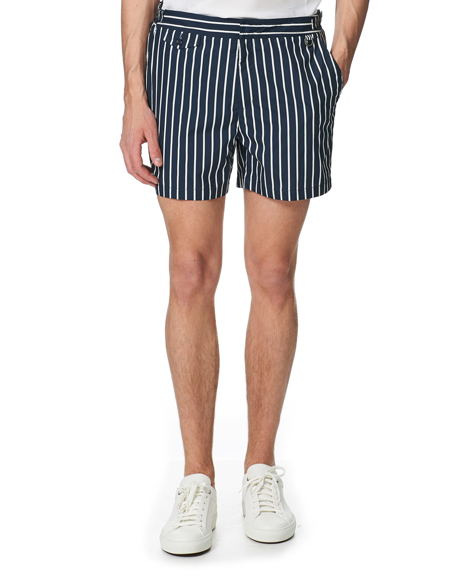 Heren | Zwembroek | Ralph Lauren Purple Label | Riviera Swim Trunks Navy/White