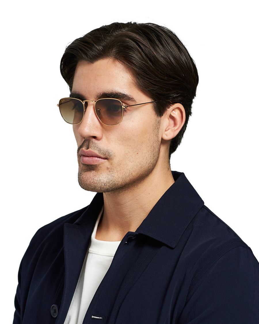 Heren | Ray-Ban RB3857 Frank Sunglasses Gold/Gradient Brown | Ray-Ban | RB3857 Frank Sunglasses Gold/Gradient Brown