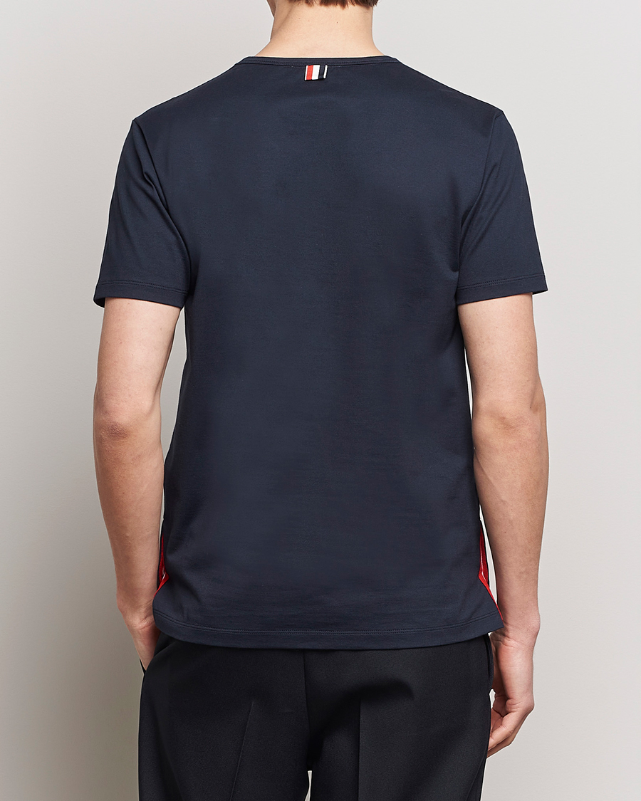 Heren | T-shirts | Thom Browne | Short Sleeve Pocket T-Shirt Navy
