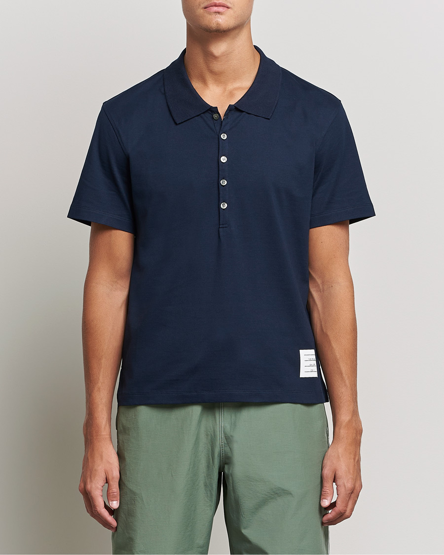 Heren | Polo's | Thom Browne | Relaxed Fit Polo Navy