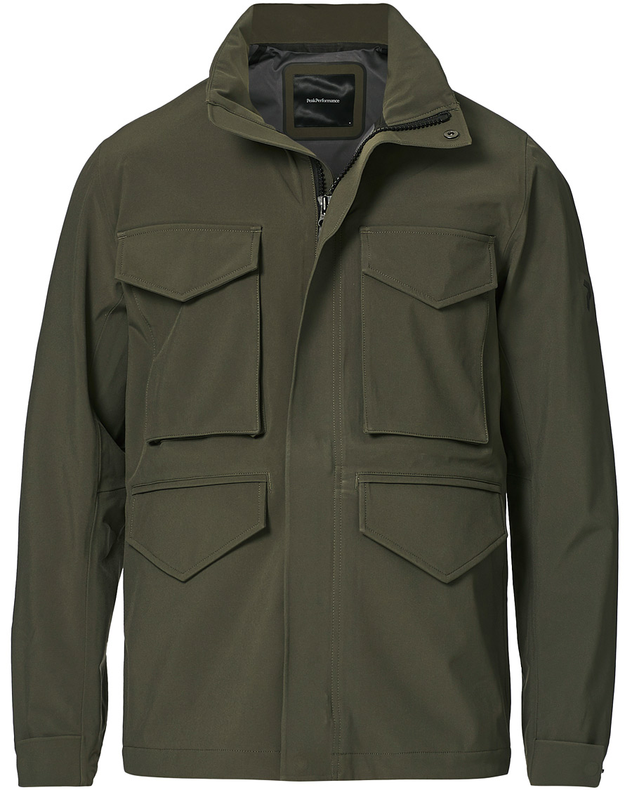 Heren | Jassen | Peak Performance | Softshell Field Jacket Black Olive