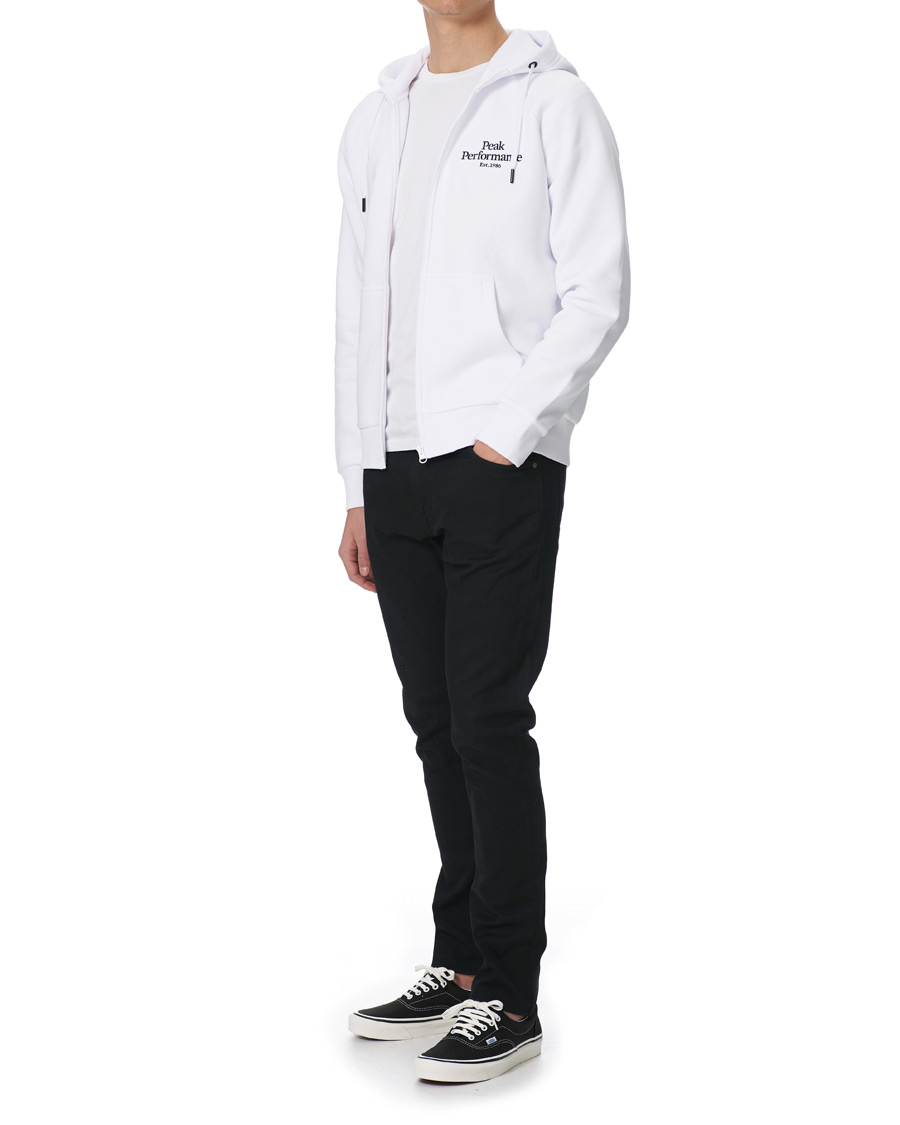 Heren | Truien | Peak Performance | Original Logo Full Zip Hoodie White