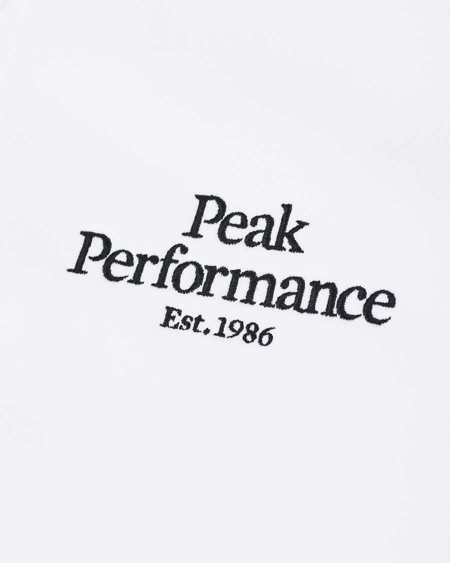 Heren | Truien | Peak Performance | Original Logo Full Zip Hoodie White
