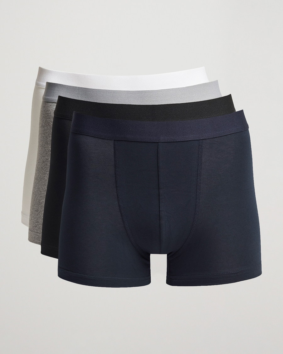 Heren | Ondergoed | Bread & Boxers | 4-Pack Boxer Brief White/Black/Grey/Navy