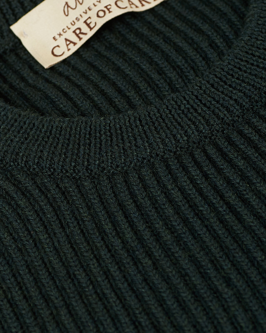 Heren | Truien | Altea | Rib Stitch Crew Neck Dark Green