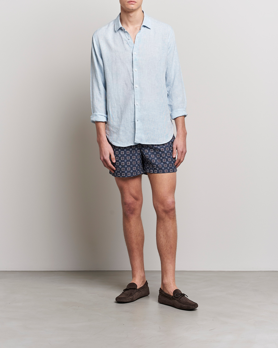 Heren | Zwembroek | Ripa Ripa | Scirocco Printed Swimshorts Blue