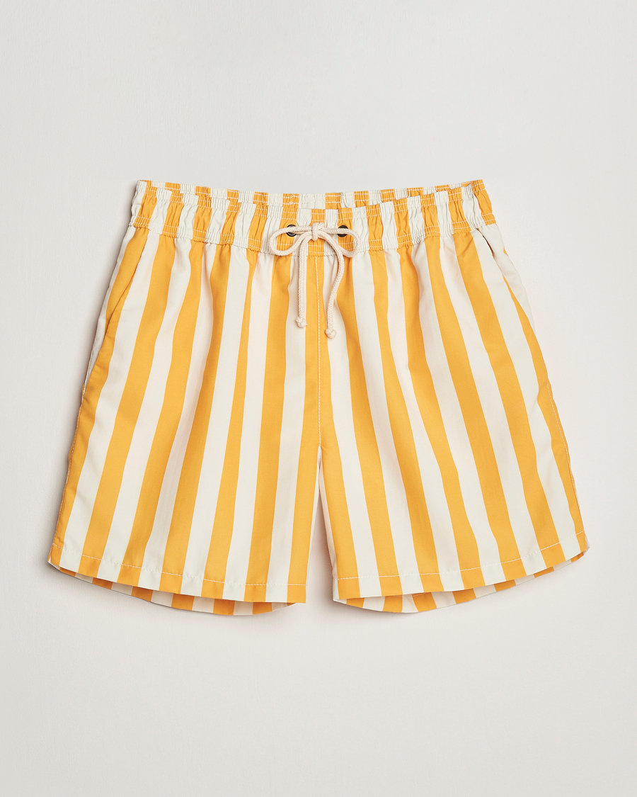 Heren | Zwembroek | Ripa Ripa | Paraggi Striped Swimshorts Yellow/White
