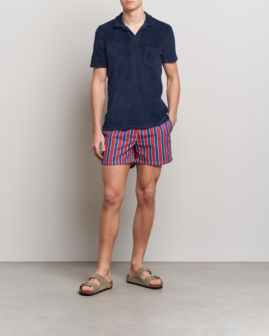 Heren | Zwembroek | Ripa Ripa | Monterosso Striped Swimshorts Red/Blue