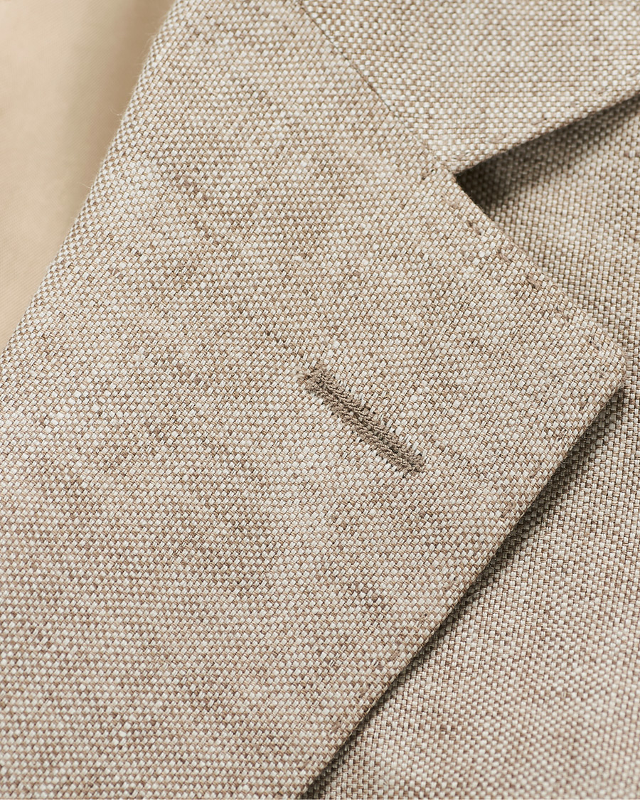 Heren | Blazers | Oscar Jacobson | Egel Linen Blazer Beige