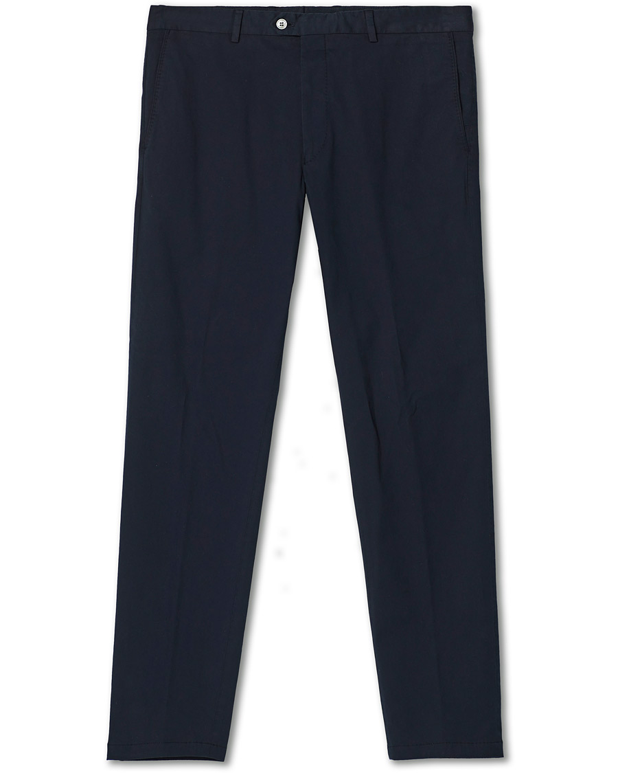 Heren | Broeken | Oscar Jacobson | Denz Cotton Trousers Navy