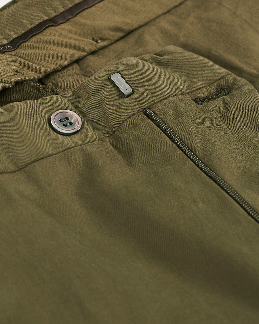 Heren | Broeken | Oscar Jacobson | Denz Cotton Trousers Olive