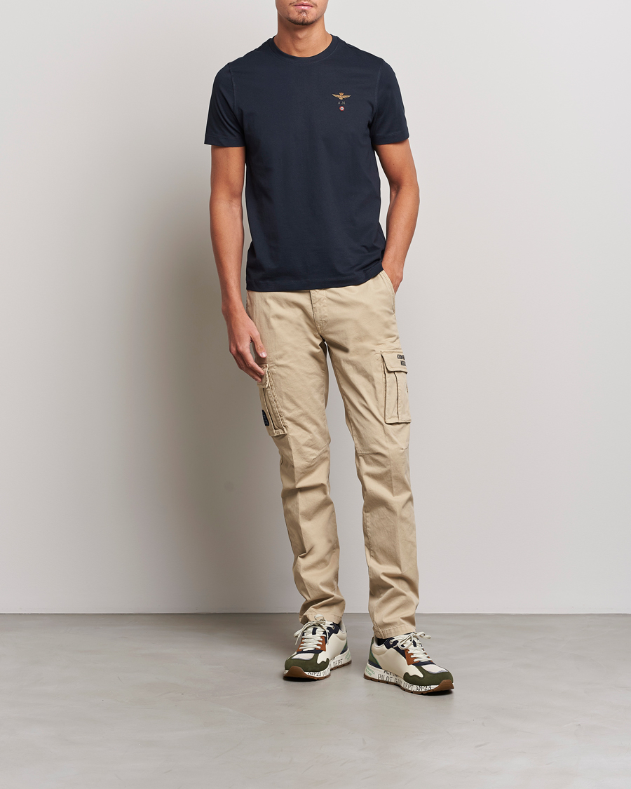 Heren | T-shirts | Aeronautica Militare | TS1580 Crew Neck Tee Navy
