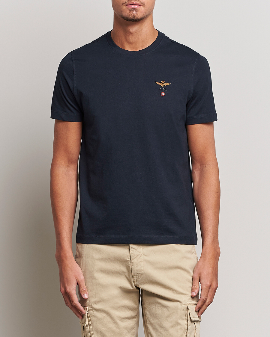 Heren | T-shirts met korte mouwen | Aeronautica Militare | TS1580 Crew Neck Tee Navy