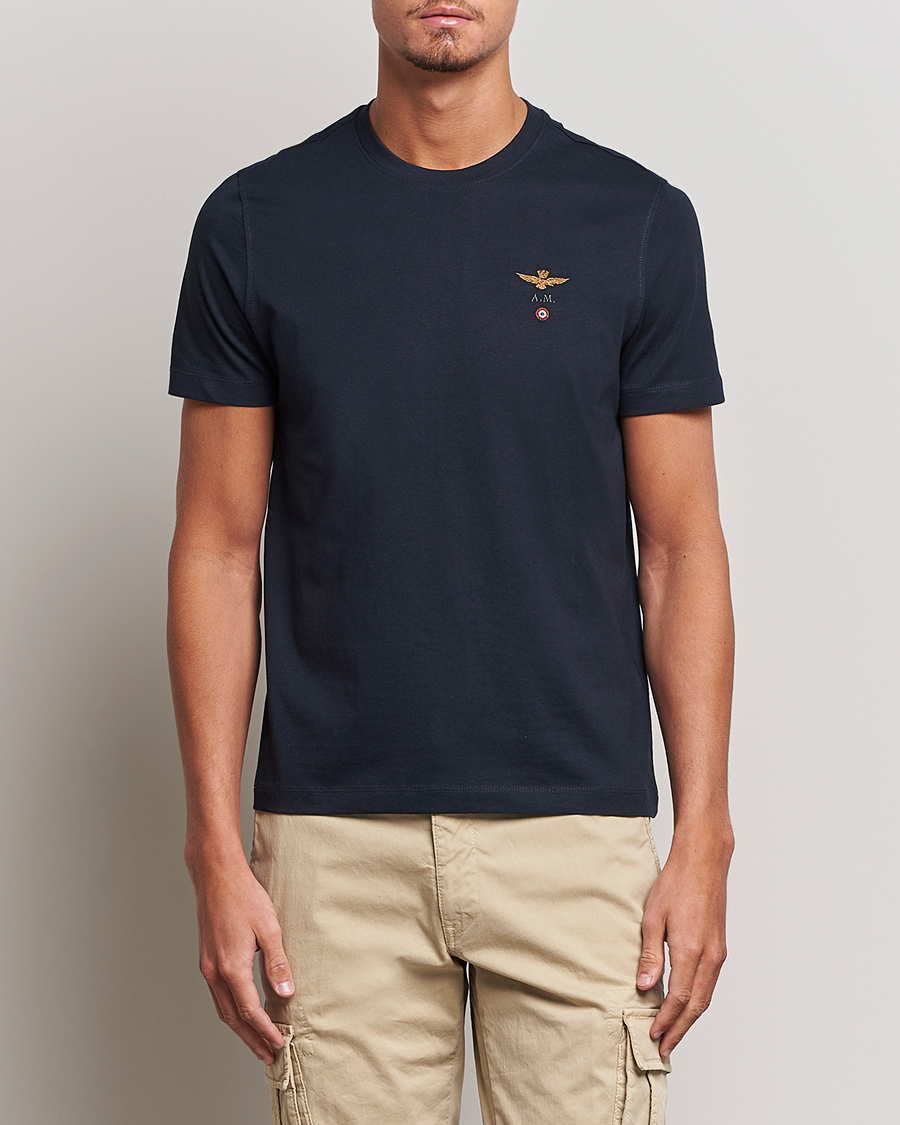 Heren | Aeronautica Militare | Aeronautica Militare | TS1580 Crew Neck Tee Navy