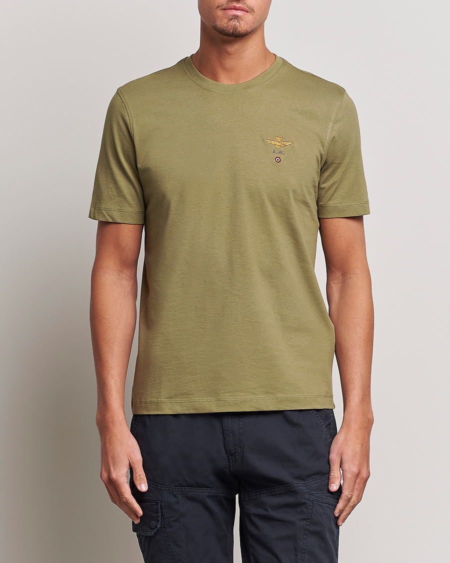 Heren | T-shirts met korte mouwen | Aeronautica Militare | TS1580 Crew Neck Tee Green
