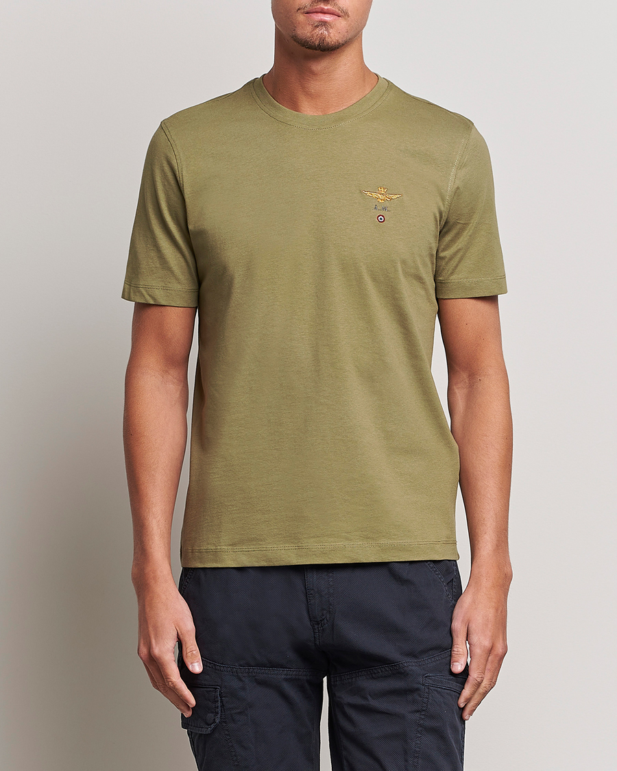 Heren | Sale | Aeronautica Militare | TS1580 Crew Neck Tee Green