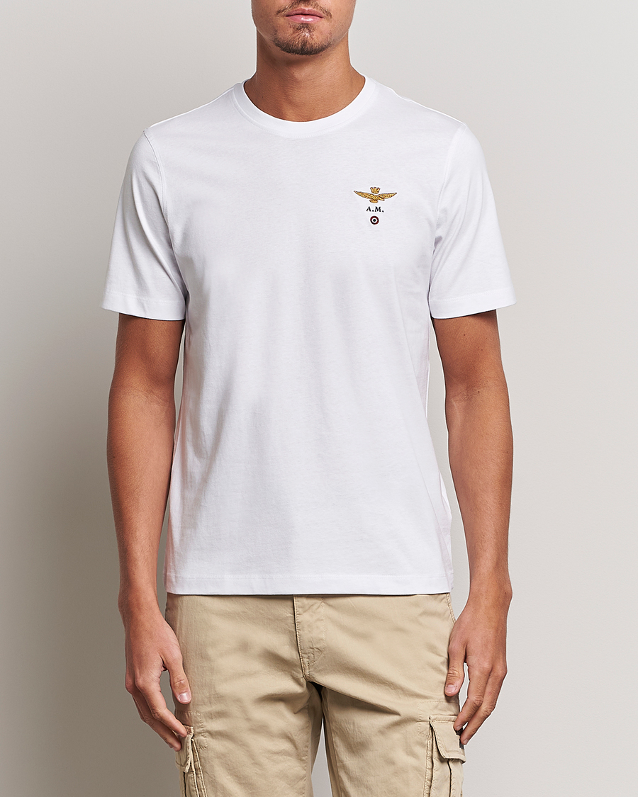 Heren | T-shirts met korte mouwen | Aeronautica Militare | TS1580 Crew Neck Tee White