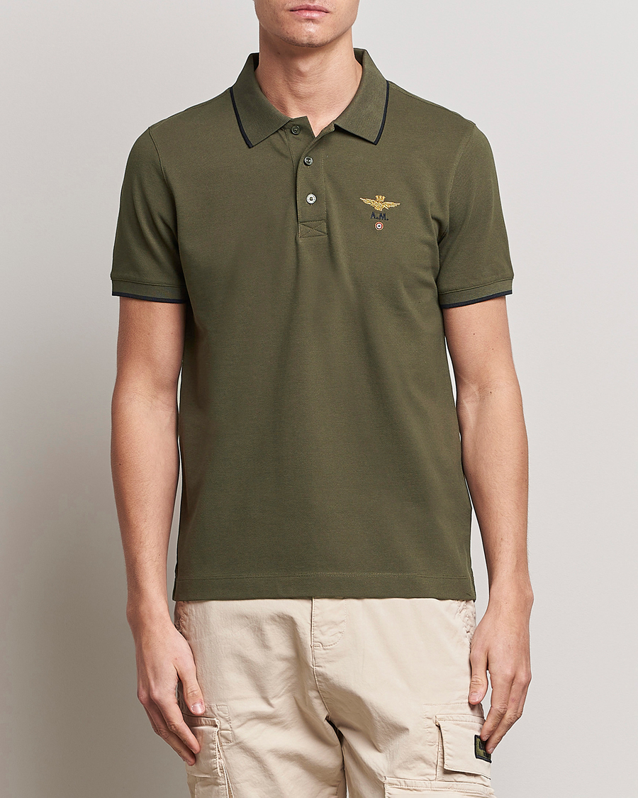 Heren | Aeronautica Militare | Aeronautica Militare | Garment Dyed Cotton Polo Green