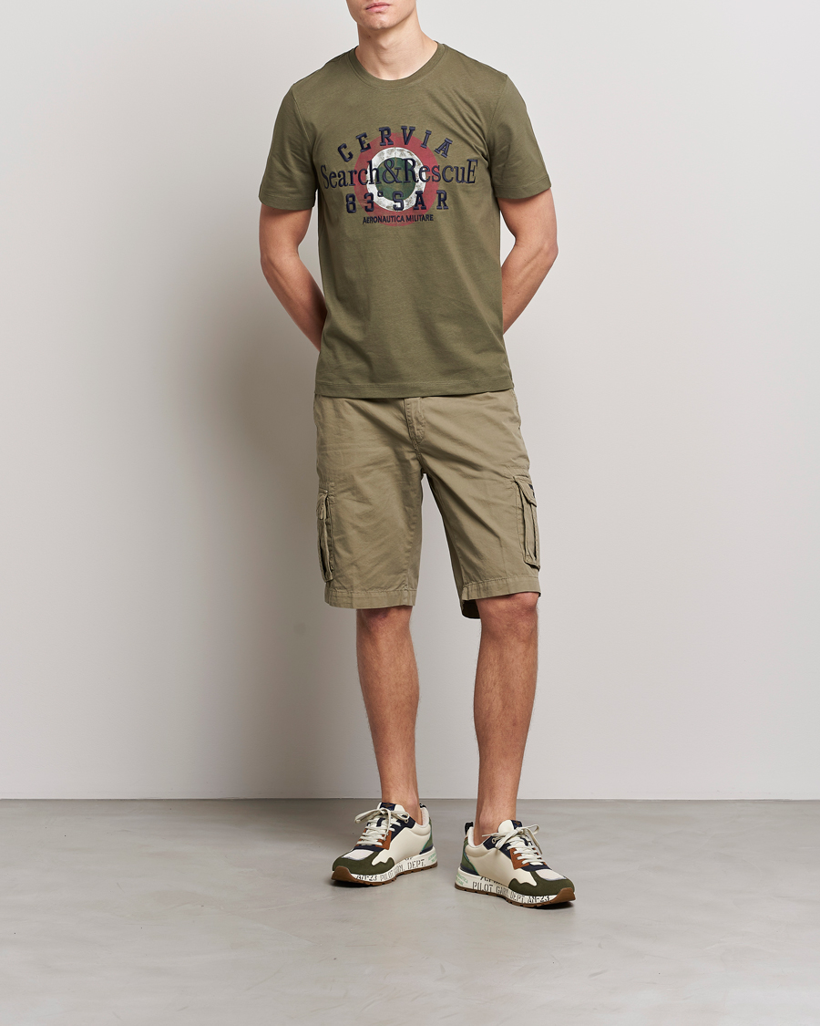 Heren | Korte broek | Aeronautica Militare | BE066 Cargo Shorts Green
