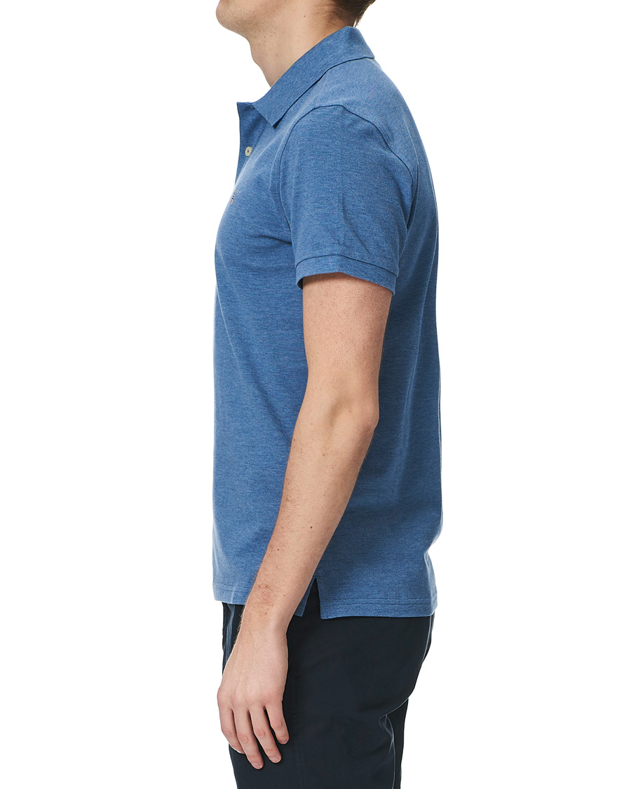 Heren | Polo's | GANT | The Original Polo Denim Blue Melange