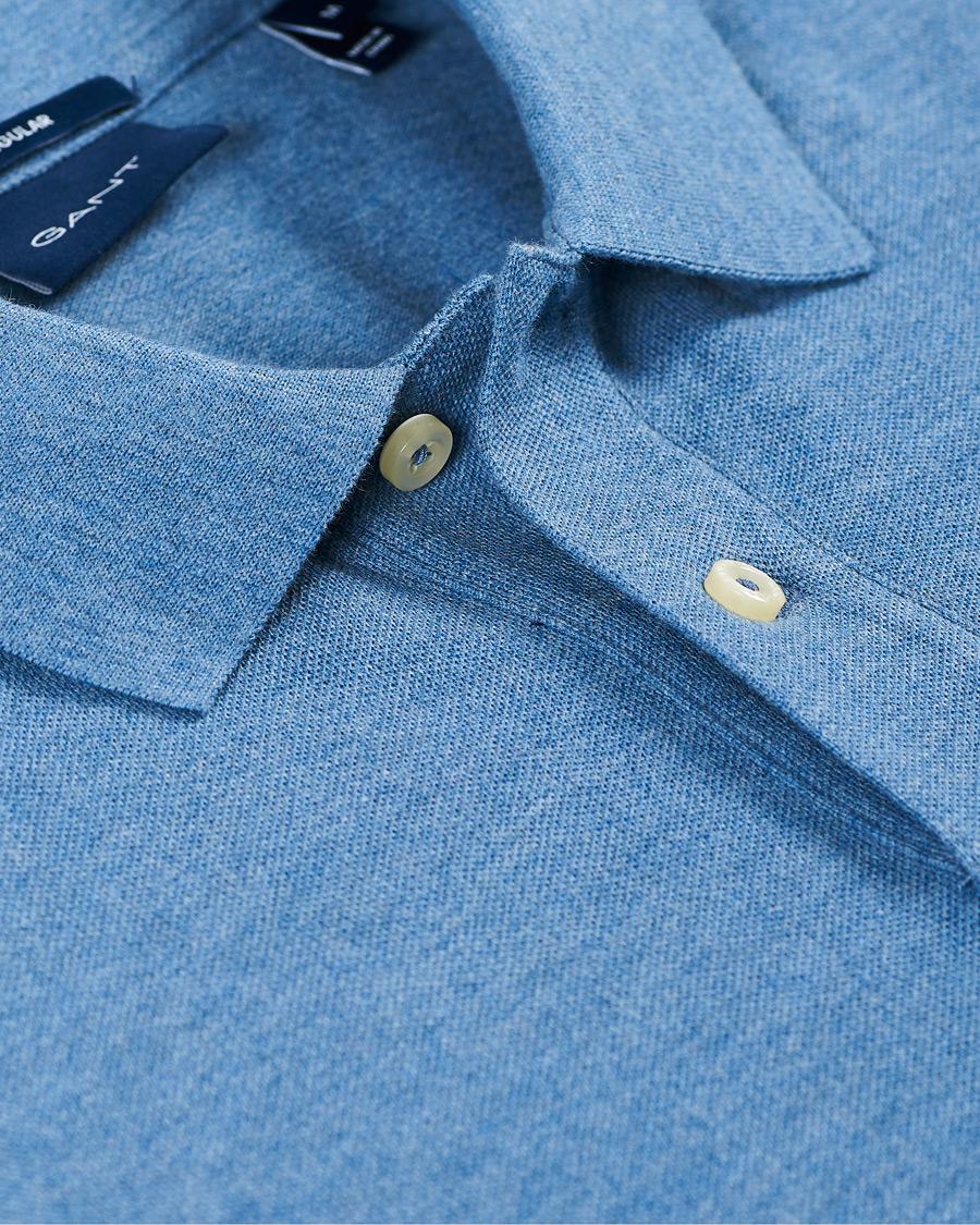Heren | Polo's | GANT | The Original Polo Denim Blue Melange