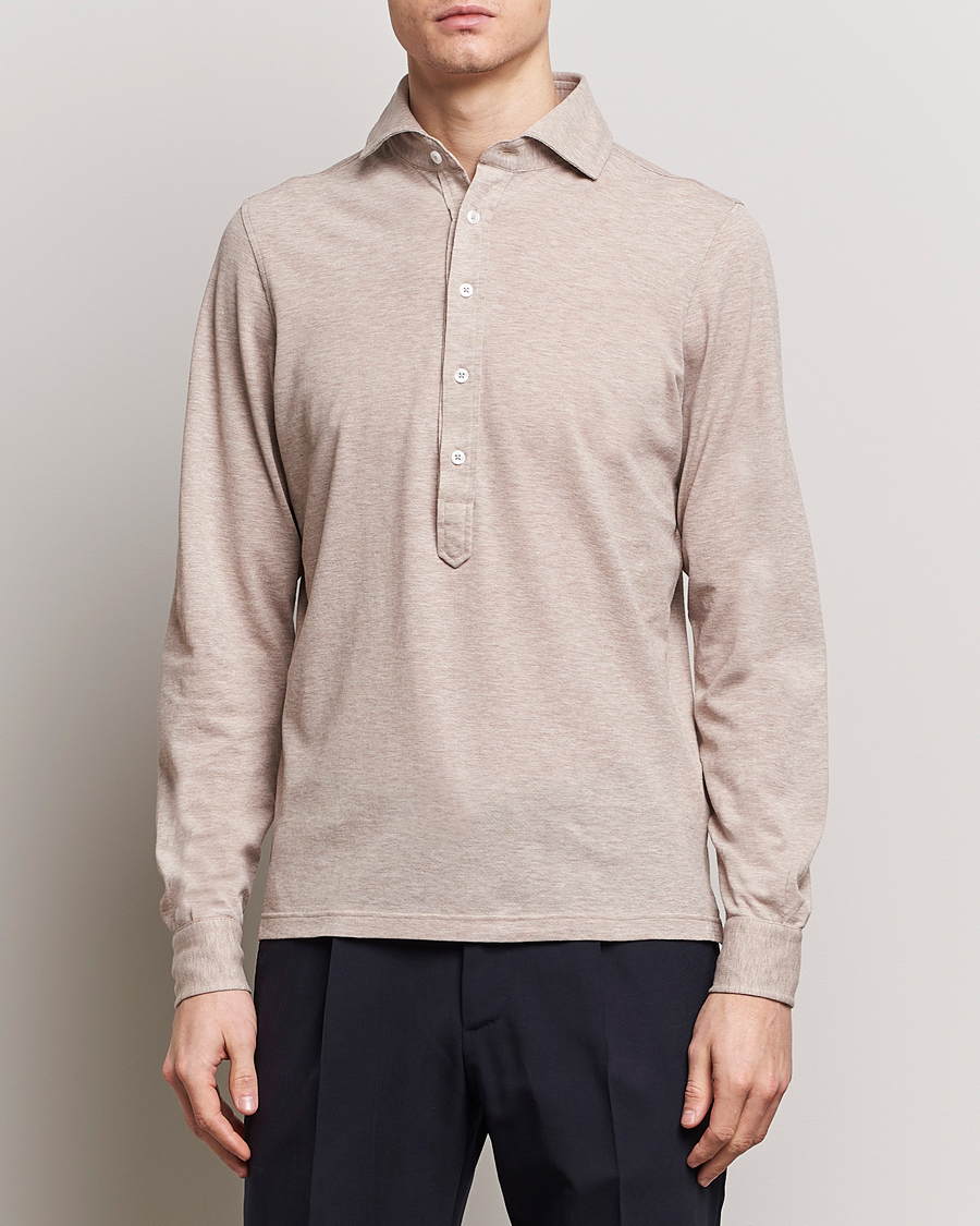 Heren | Afdelingen | Gran Sasso | Popover Shirt Beige