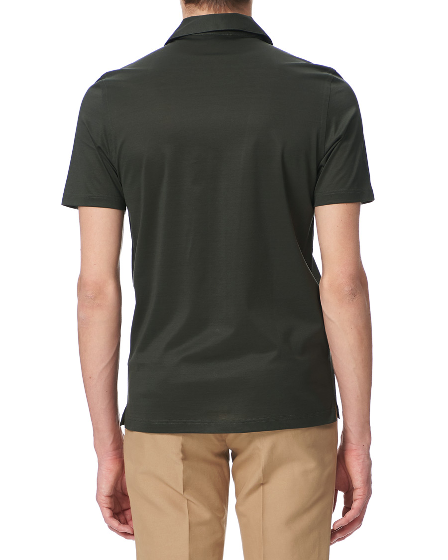 Heren | Polo's | Gran Sasso | Mercirized Cotton Bowling Shirt Green