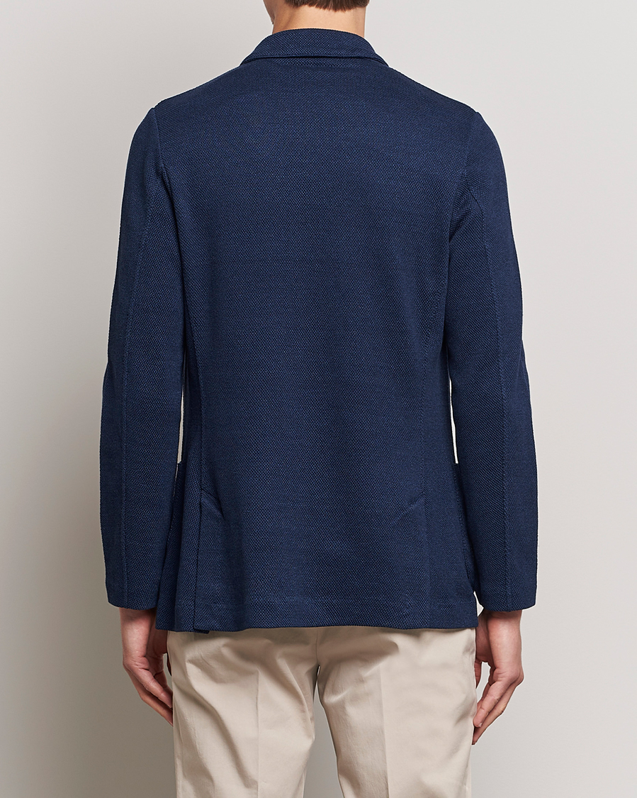 Heren | Blazers | Gran Sasso | Structured Cotton/Linen Blazer Navy