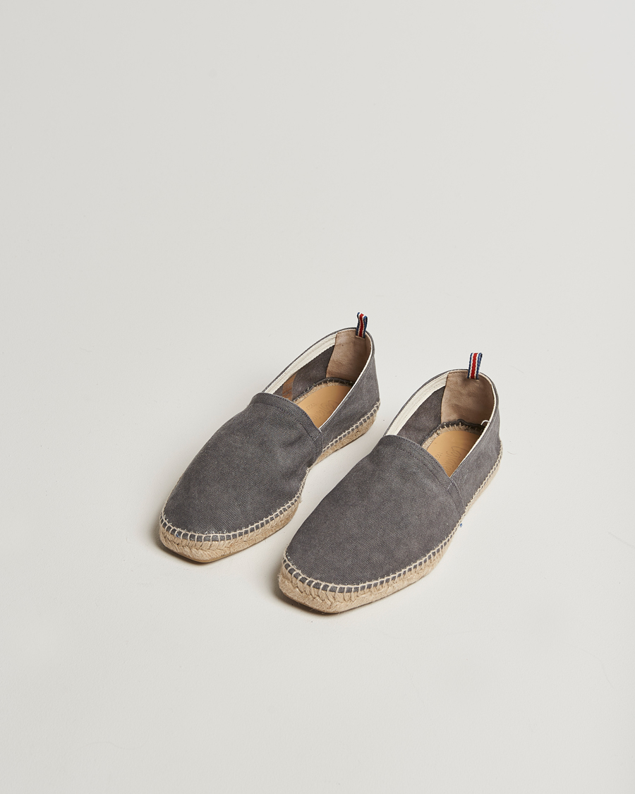 Heren | Espadrilles | Castañer | Pablo Washed Canvas Espadrilles Charcoal