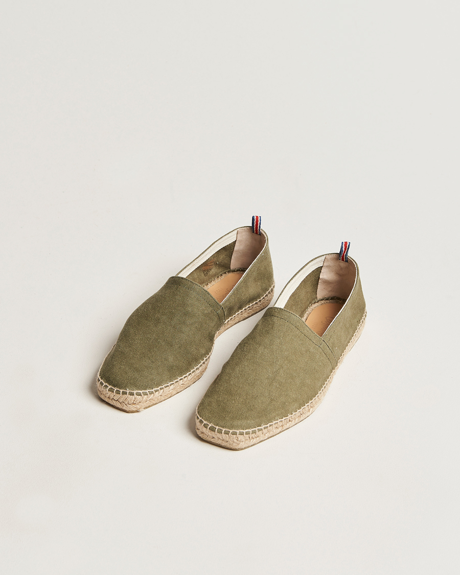 Heren | Espadrilles | Castañer | Pablo Washed Canvas Espadrilles Olive