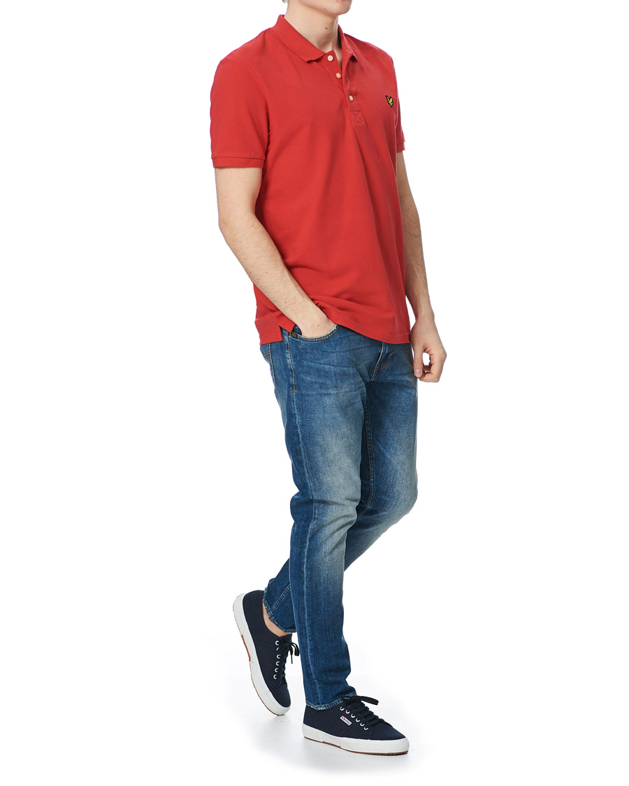 Heren | Polo's | Lyle & Scott | Plain Pique Polo Shirt Gala Red