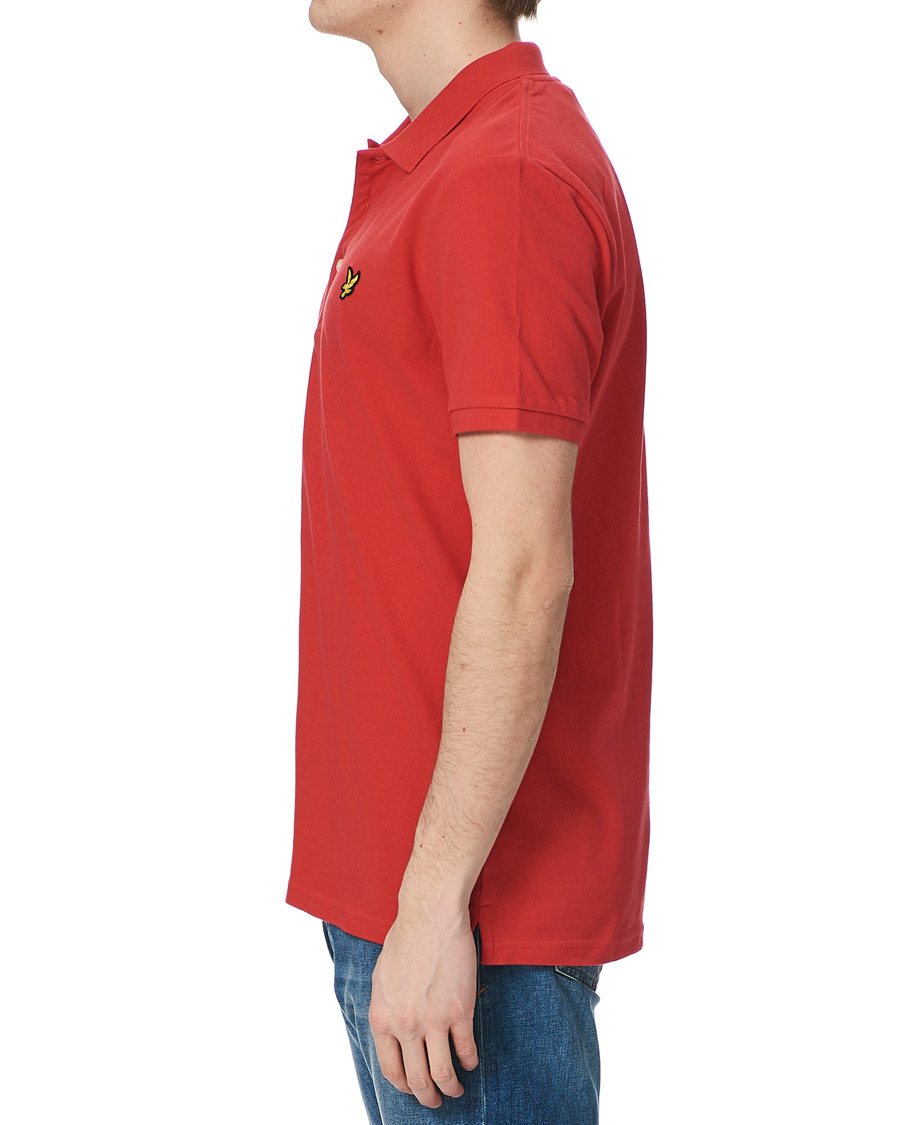 Heren | Polo's | Lyle & Scott | Plain Pique Polo Shirt Gala Red