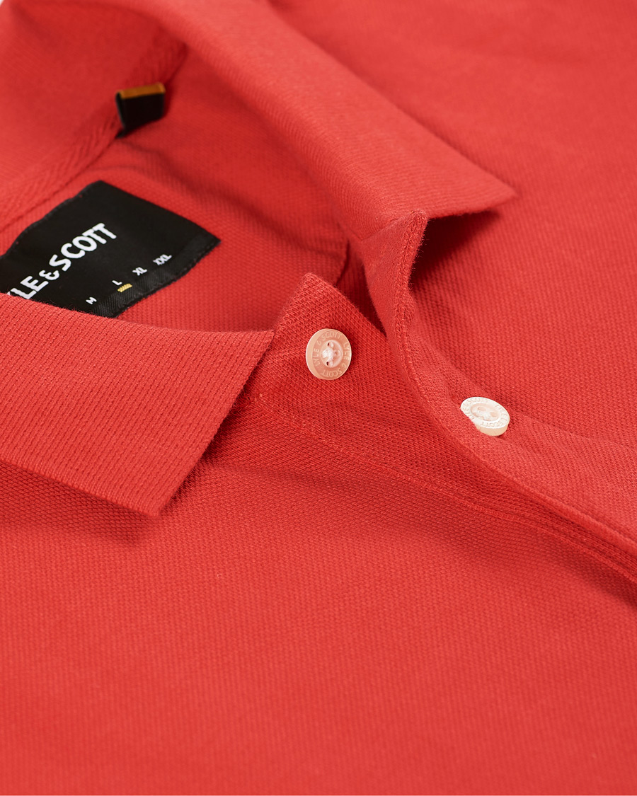 Heren | Polo's | Lyle & Scott | Plain Pique Polo Shirt Gala Red