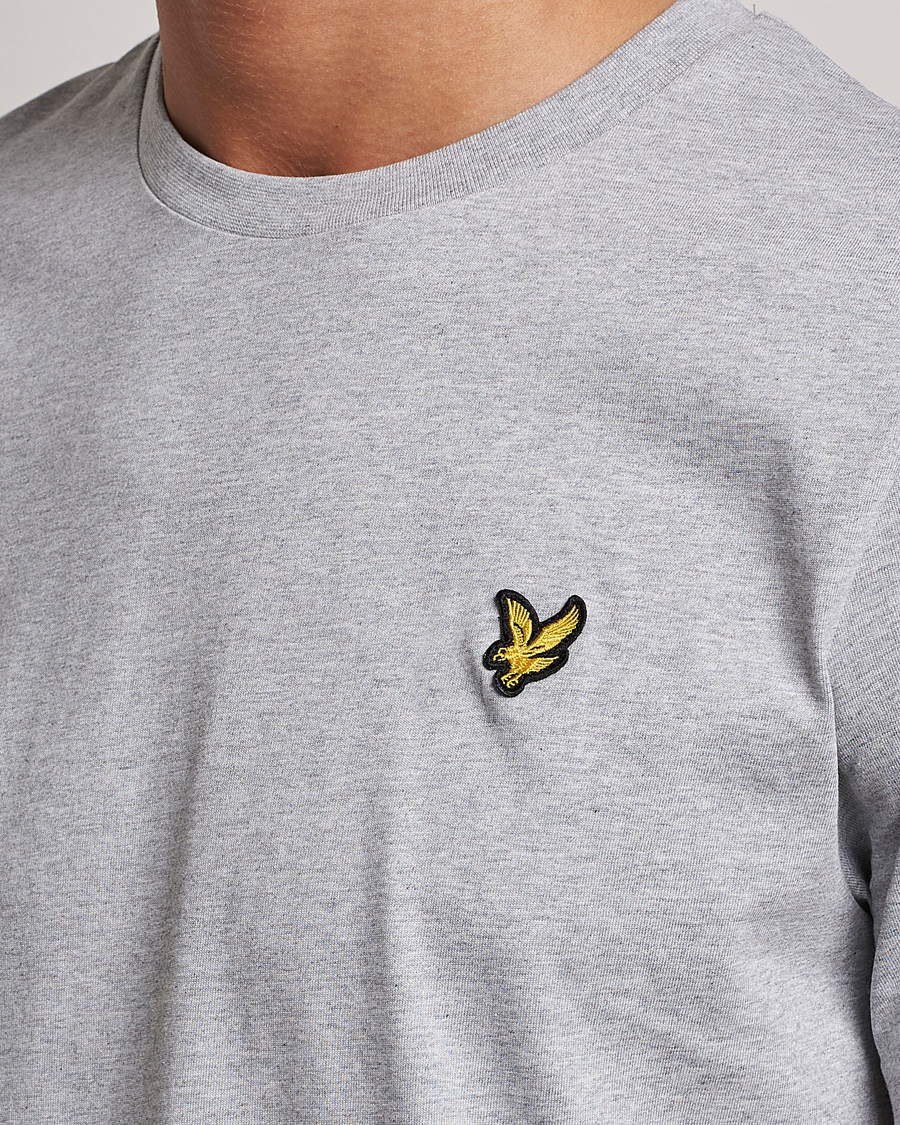 Heren | T-shirts | Lyle & Scott | Crew Neck Organic Cotton T-Shirt Light Grey Marl