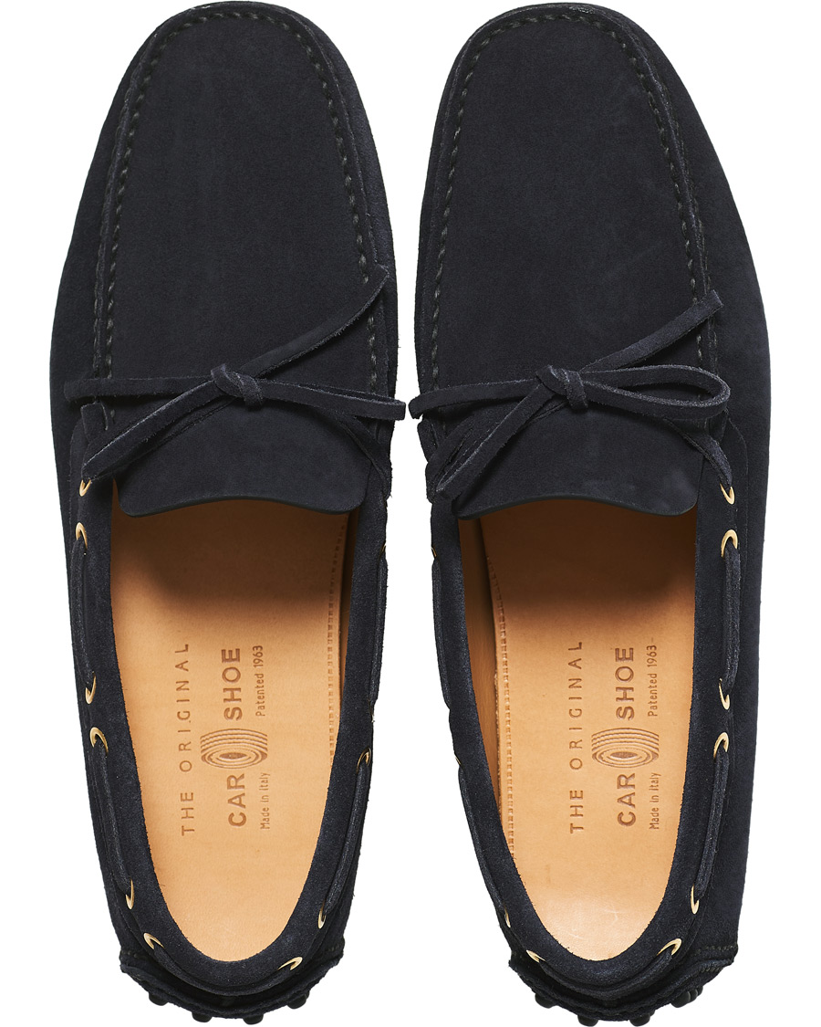 Heren | Car Shoe Driver Moccasin Navy Suede | Car Shoe | Driver Moccasin Navy Suede