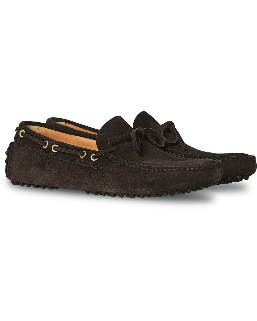 Heren | Car Shoe Driver Moccasin Dark Brown Suede | Car Shoe | Driver Moccasin Dark Brown Suede