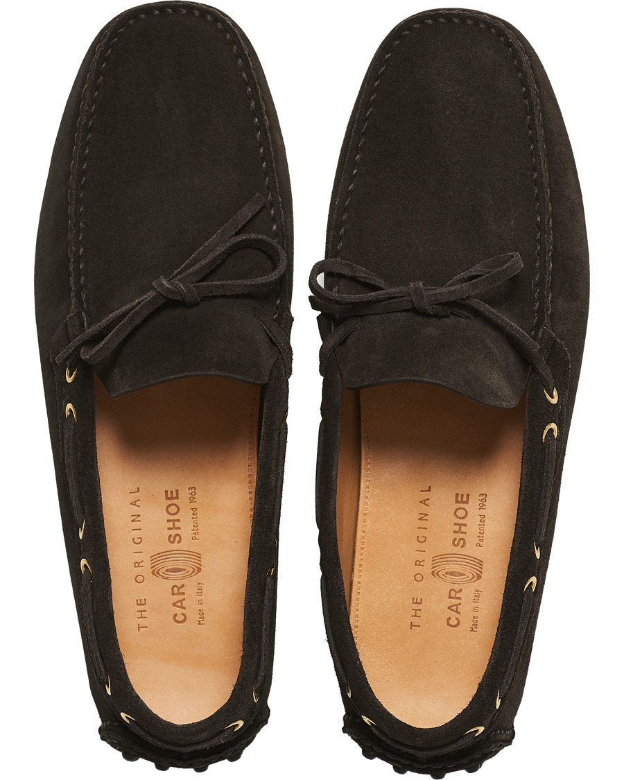 Heren | Car Shoe Driver Moccasin Dark Brown Suede | Car Shoe | Driver Moccasin Dark Brown Suede