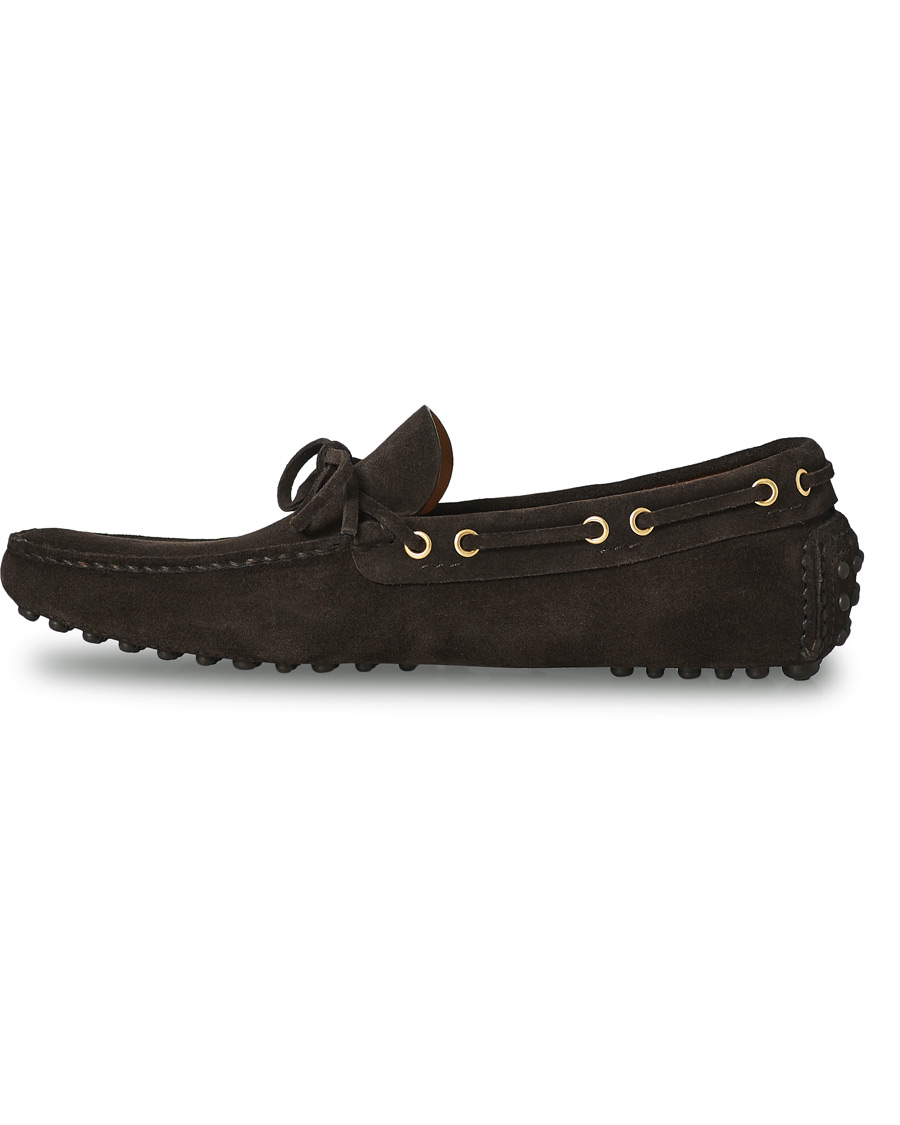 Heren | Car Shoe Driver Moccasin Dark Brown Suede | Car Shoe | Driver Moccasin Dark Brown Suede
