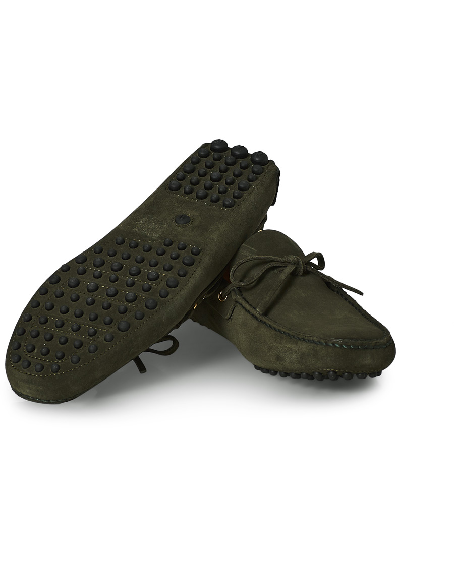 Heren | Car Shoe Driver Moccasin Dark Green Suede | Car Shoe | Driver Moccasin Dark Green Suede