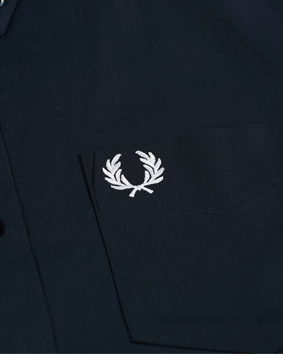 Heren | Overhemden | Fred Perry | Short Sleeve Oxford Shirt Navy