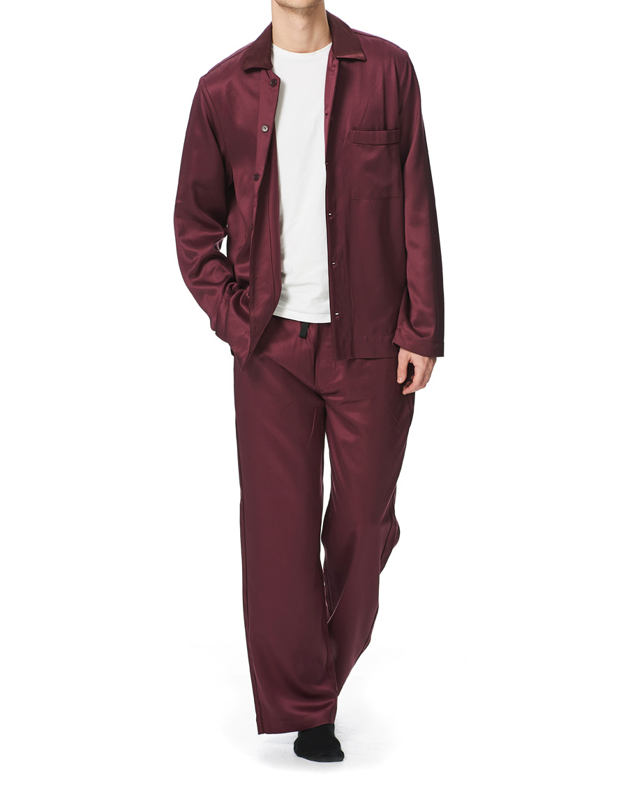 Heren | Pyjama's en gewaden | CDLP | Home Suit Long Sleeve Top Burgundy